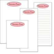 Queen Bee Personalized Note Pads - Pink Oval (NP-Q-87)